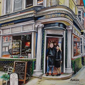 ‘Artisan Butchers’ Original 30cm x 30cm Acrylic Painting